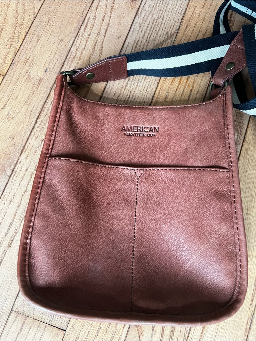 American Leather Co. Cali Crossbody Bag in Cognac Brown - Picture 5 of 11